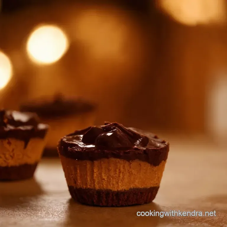 Chocolate Decadence Mini Cheesecake Bites with a Molten Chocolate Heart presentation