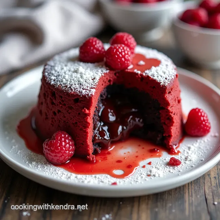 Chocolate Lava Cakes with Raspberry Coulis