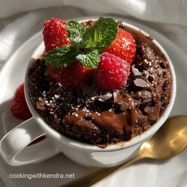 Chocolate High Protein Mug Cake Quick presentation