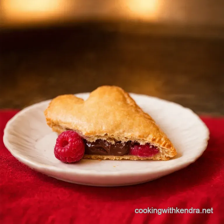 Chocolate Raspberry Heart Hand Pies presentation