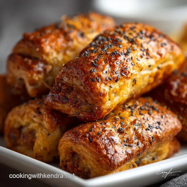 Game Day Appetizers: the Great British Chorizo Cheddar Sausage Rolls presentation