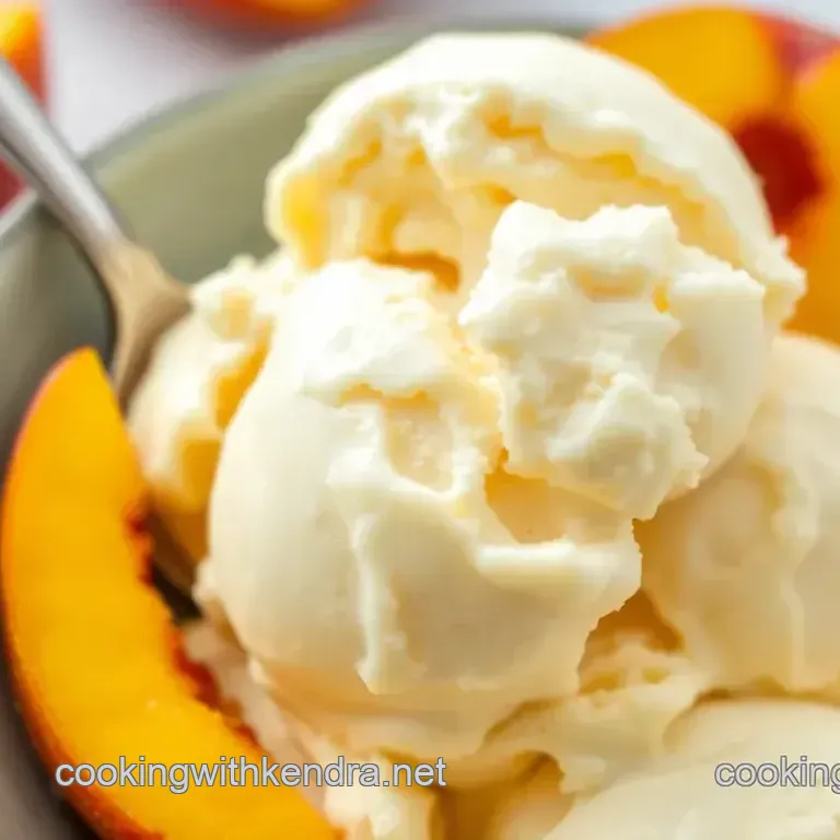 Churned Peach Ice Cream - Sweet Summer Delight