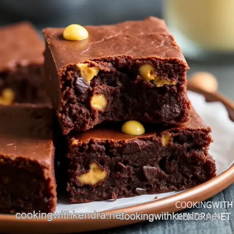 Churned Peanut Butter Brownie Delight presentation