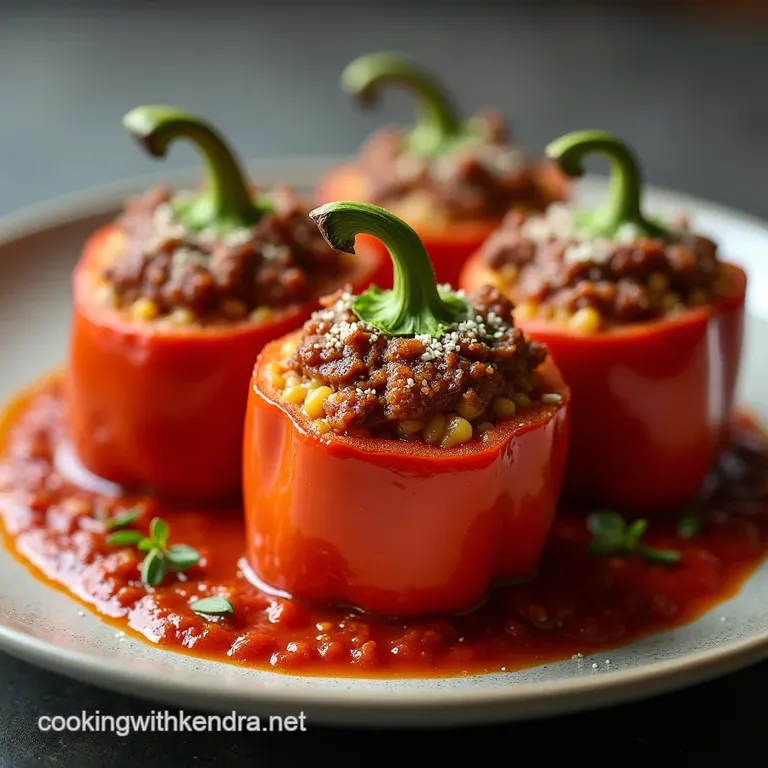 The Proper British Sunday Dinner Classic Beef Rice Stuffed Peppers in Rich Tomato Sauce