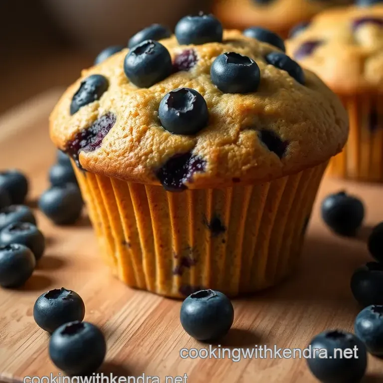 Classic Blueberry Muffins presentation