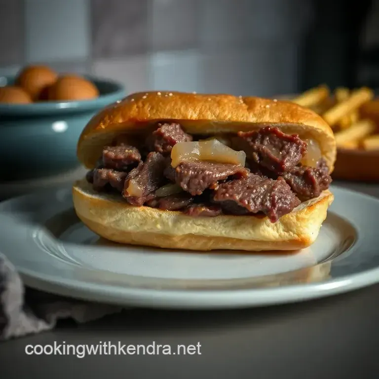 Classic Buffalo Beef on Weck presentation