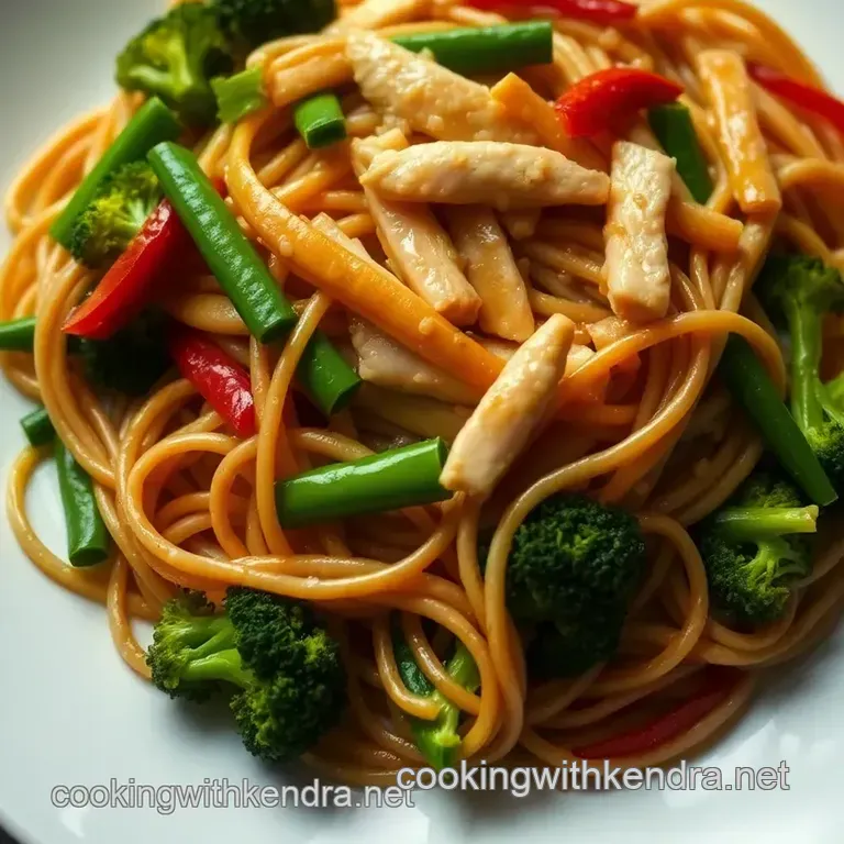 Classic Chicken Lo Mein: A Takeout Delight at Home presentation