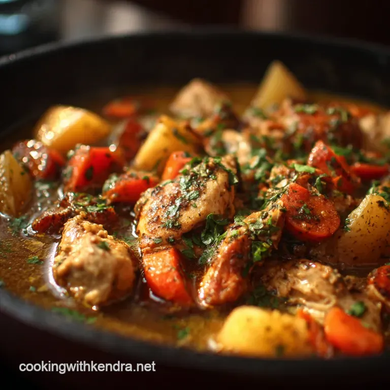 Classic Comfort Chicken Stew with Root Vegetables and Rich Gravy