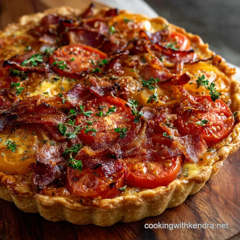 The Chefs Classic Country Tomato Smoked Bacon Pie presentation
