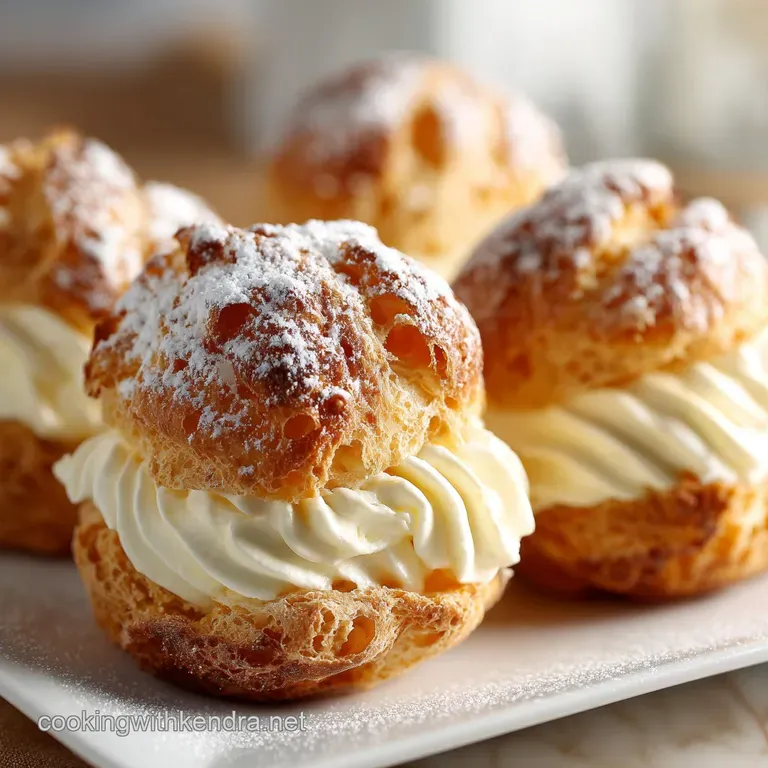 Cream Puffs Posh Profiteroles with Fluffy Vanilla Cream Filling