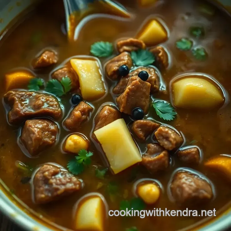 Classic Filipino Nilaga: Hearty Beef and Vegetable Soup presentation