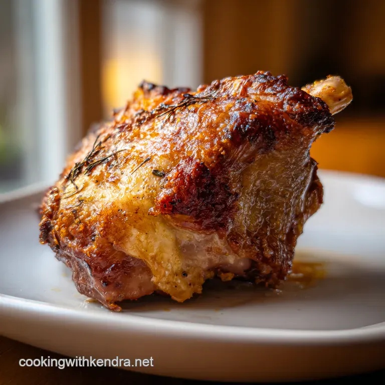 Classic French Duck Confit with Shatteringly Crispy Skin presentation