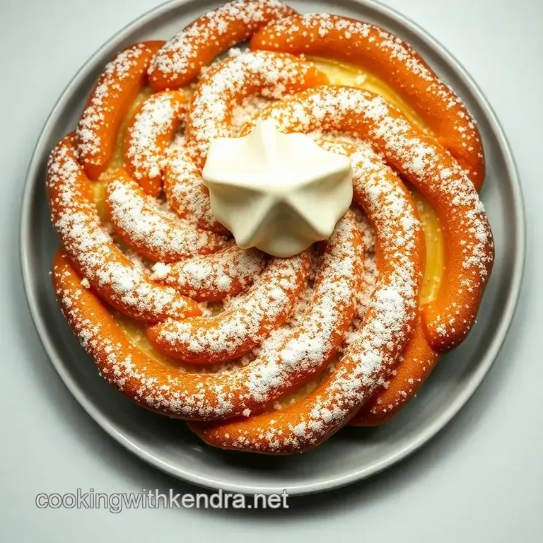 Classic Homemade Funnel Cake presentation