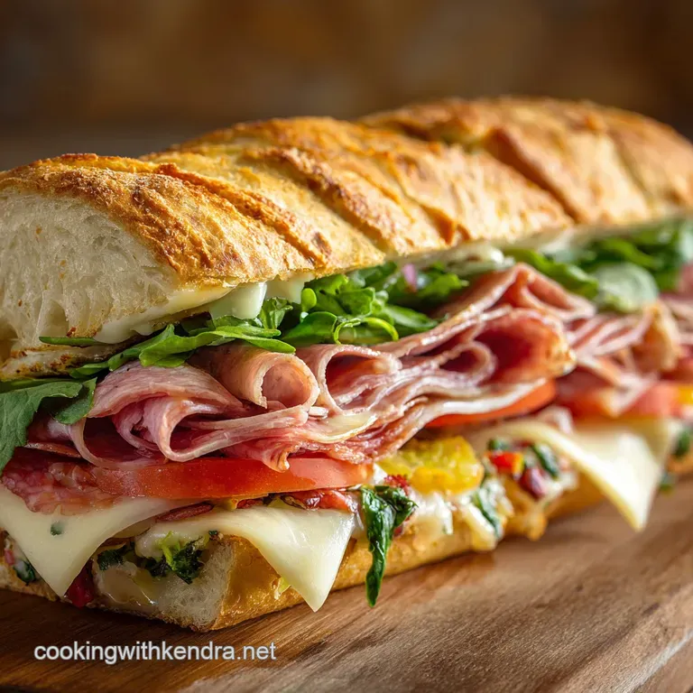 Italian Sub: the Ultimate Deli Destroyer Sandwich presentation