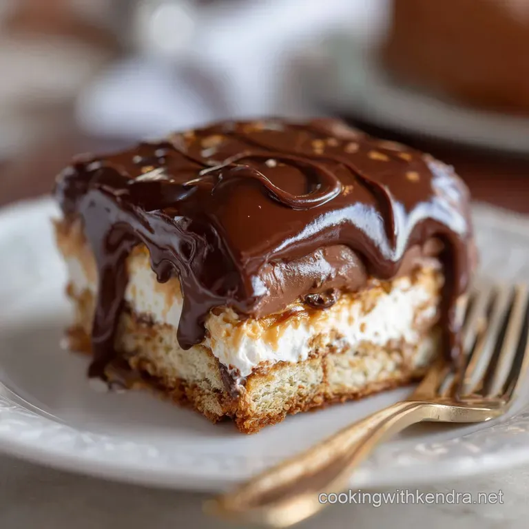 The Classic Nobake Eclair Cake Recipe Zero Faff Perfect for a Crowd presentation