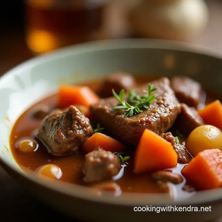 The Set It and Forget It Classic Deeply Flavourful Slow Cooker Beef Stew presentation