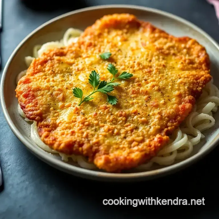 Classic Veal Schnitzel (Wiener Schnitzel) presentation