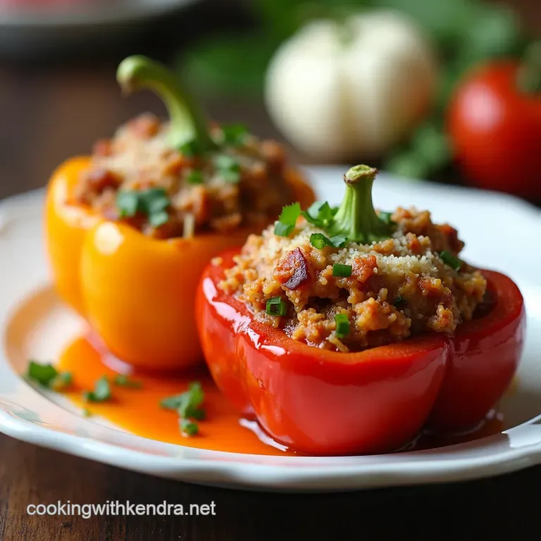 Colourful Quinoa Turkey Stuffed Peppers