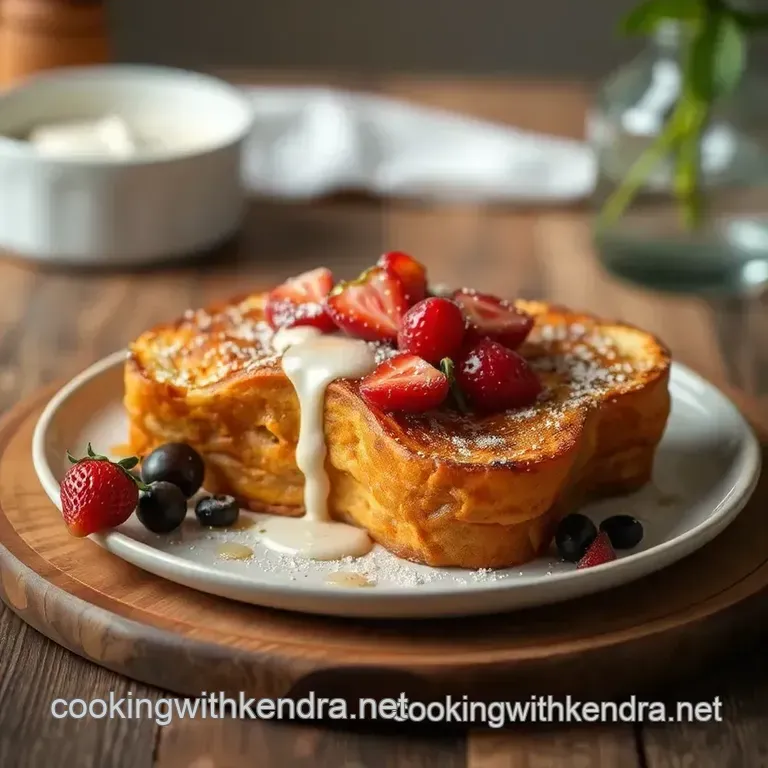 Savory Herb &amp Cheese French Toast with a Twist presentation