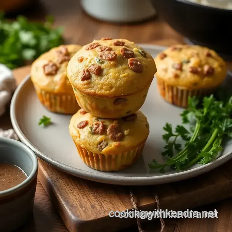 Savory Sausage Muffins Recipe presentation