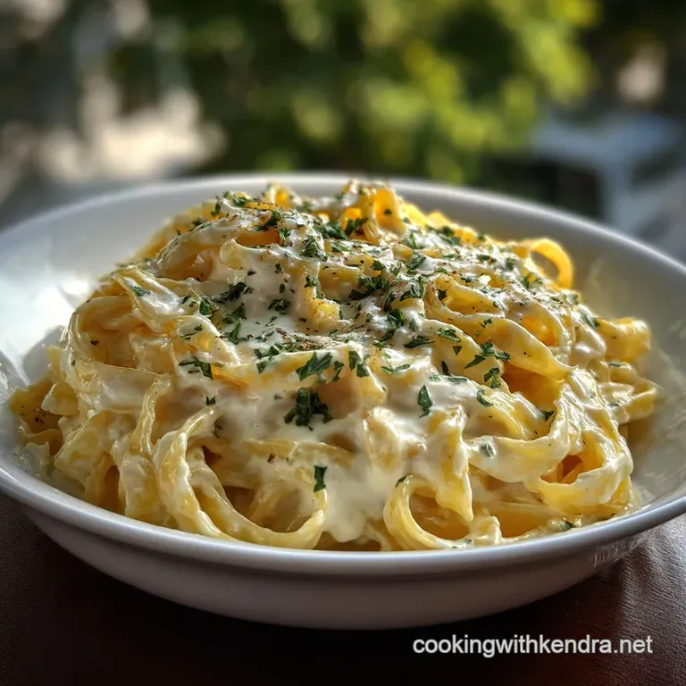 Cottage Cheese Alfredo: High Protein Creamy Sauce presentation