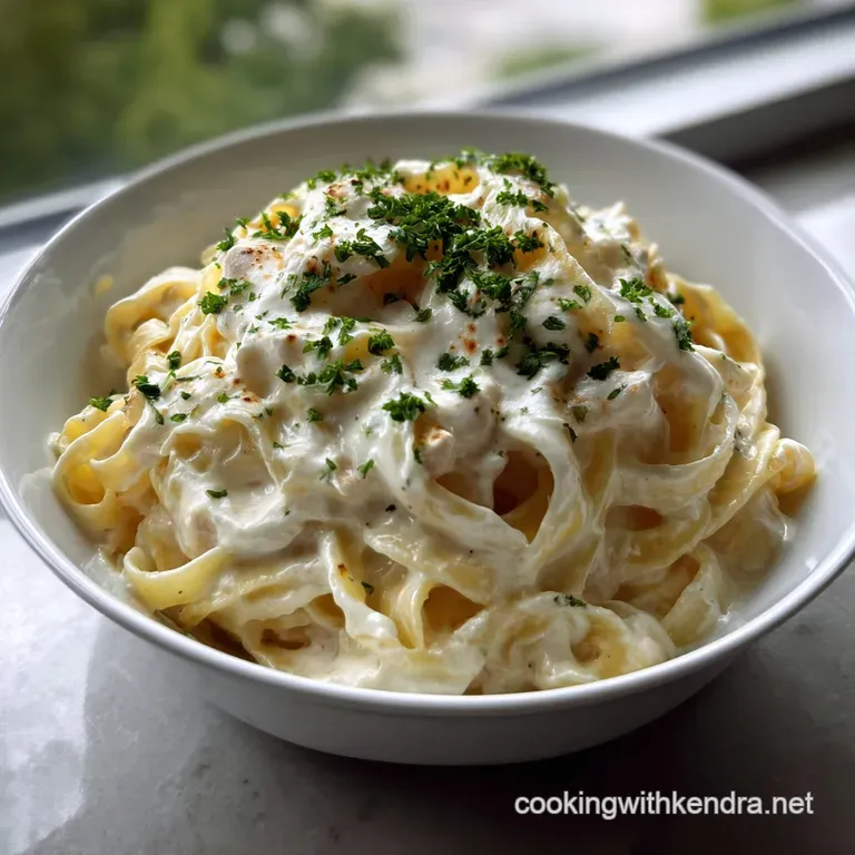 Cottage Cheese Alfredo: Easy High-Protein Sauce presentation