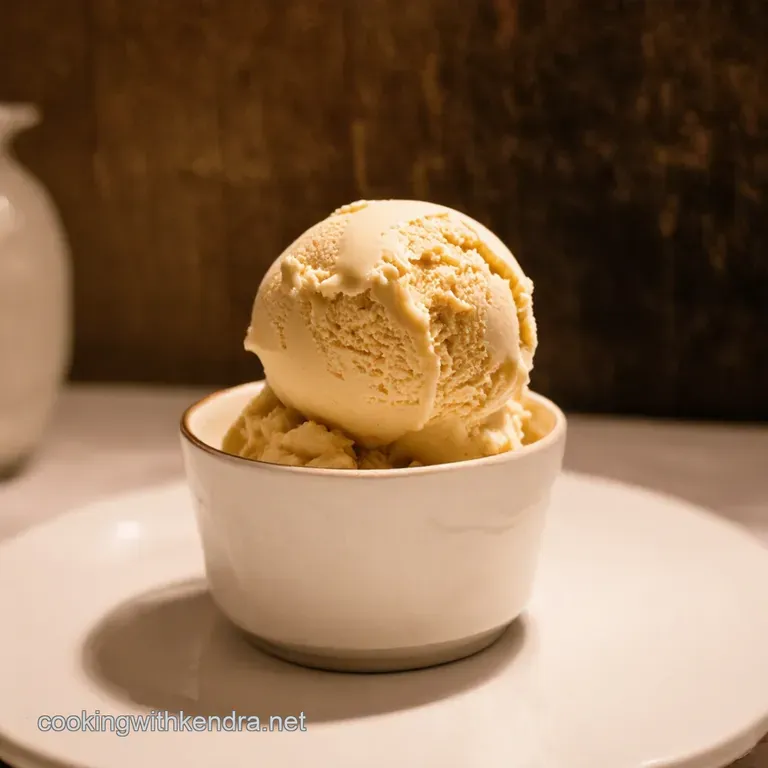Cottage Cheese Salted Caramel Swirl Ice Cream presentation