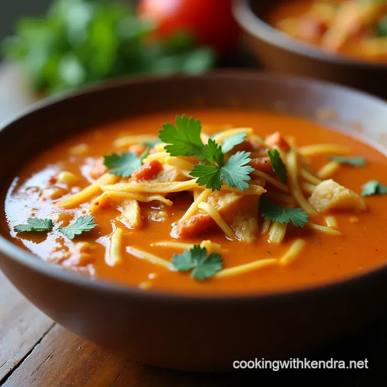 Cozy Stove Top Chicken Tortilla Soup presentation