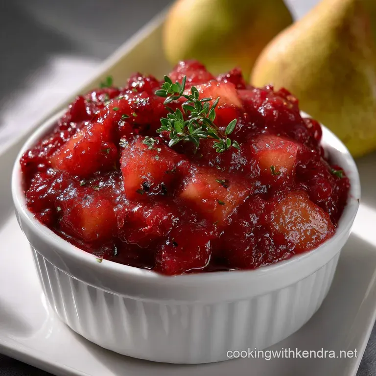 The Best Cranberry Pear Sauce Recipe presentation
