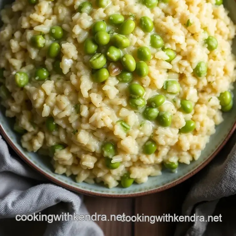 Creamy Broad Bean Risotto with Fresh Mint presentation
