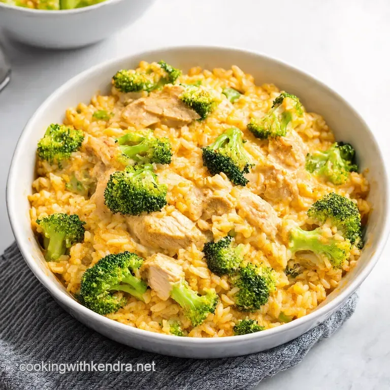 Creamy Chicken Broccoli Rice Cheese Casserole