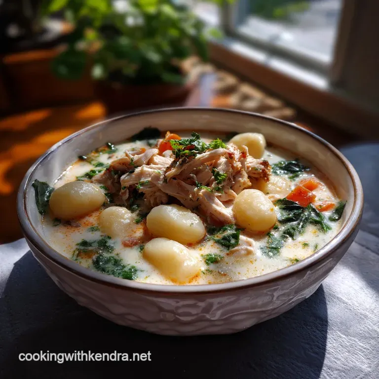 The Best Creamy Chicken and Gnocchi Soup presentation