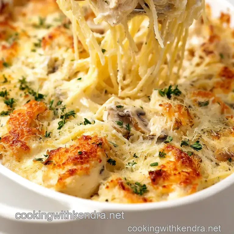 Creamy Chicken Tetrazzini presentation