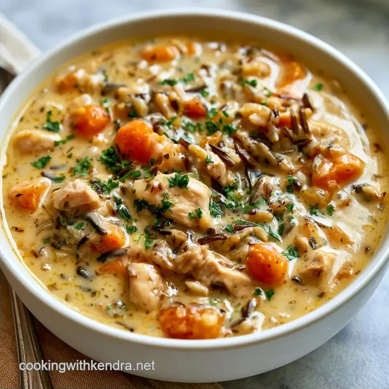 Chicken Wild Rice Soup in a Slow Cooker