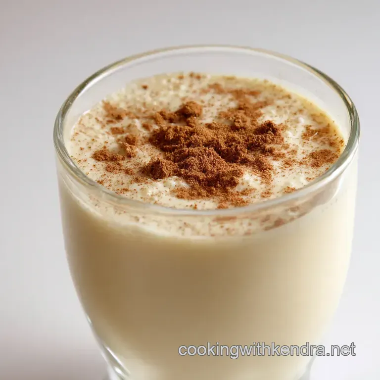 Creamy Coconut Coquito: Puerto Rican Holiday Nog presentation