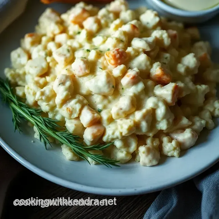 Creamy Crab Casserole with a Crispy Golden Crust presentation