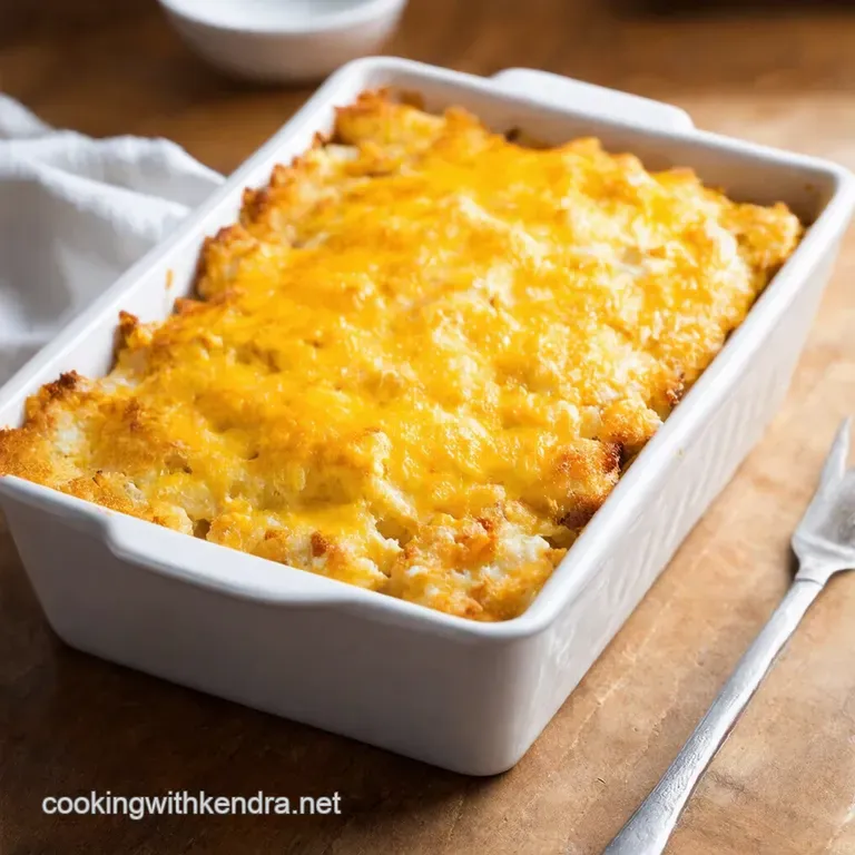Creamy Dreamy Cottage Cheese Hashbrown Casserole presentation