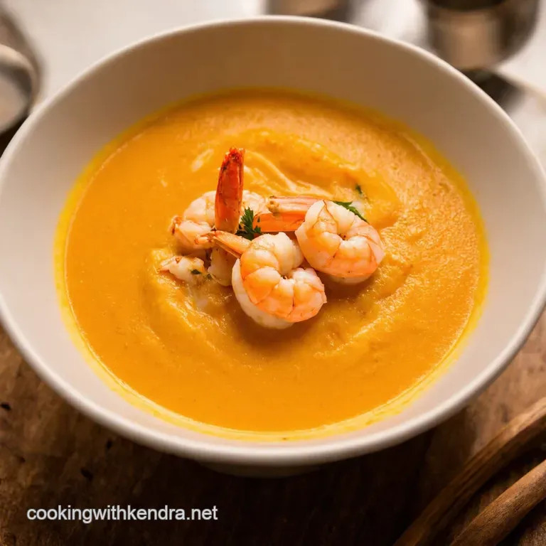 Creamy Dreamy Shrimp and Crab Bisque presentation