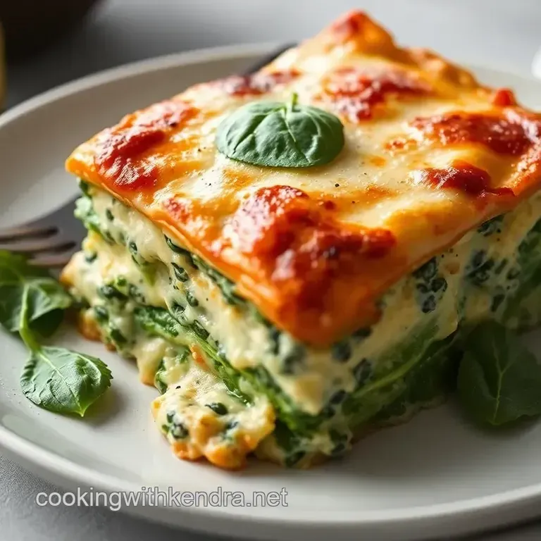 Creamy Dreamy Spinach Lasagna: a Veggie Delight presentation