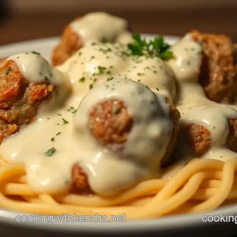Creamy Garlic Parmesan Meatballs with Rich Alfredo Sauce
