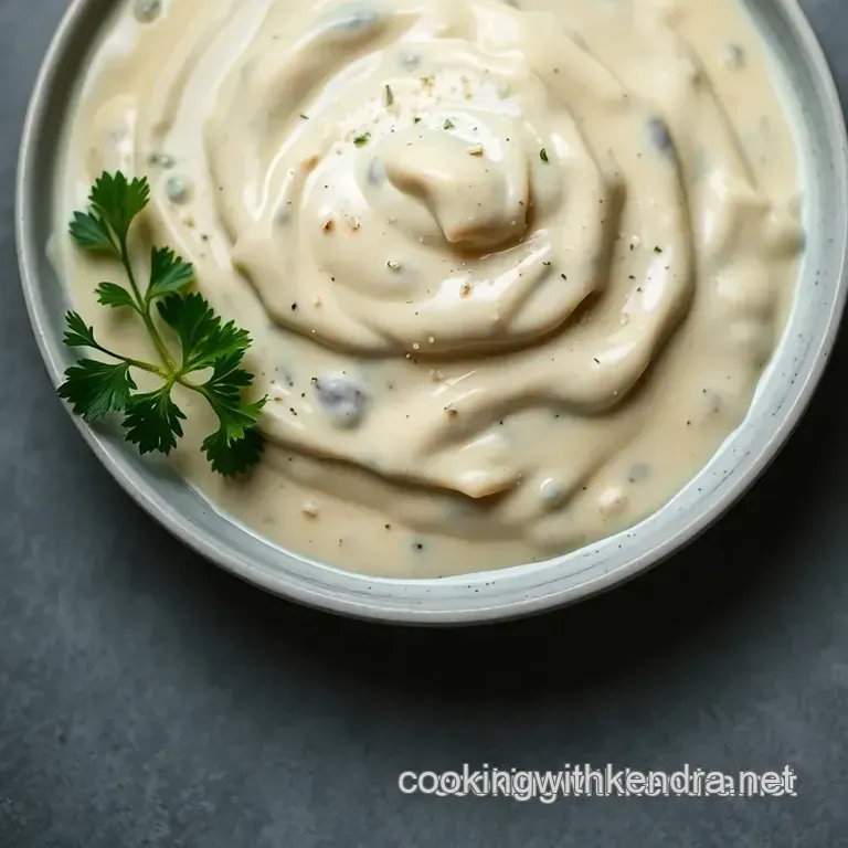 Creamy Garlic Parmesan Sauce presentation