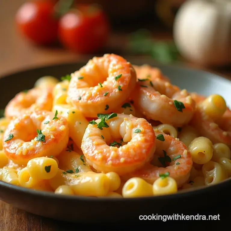 Creamy Garlic Shrimp Pasta Bake Cheddar Bliss presentation