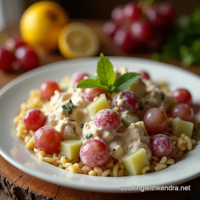 The CrowdPleaser Sweet Creamy Million Dollar Grape Salad presentation