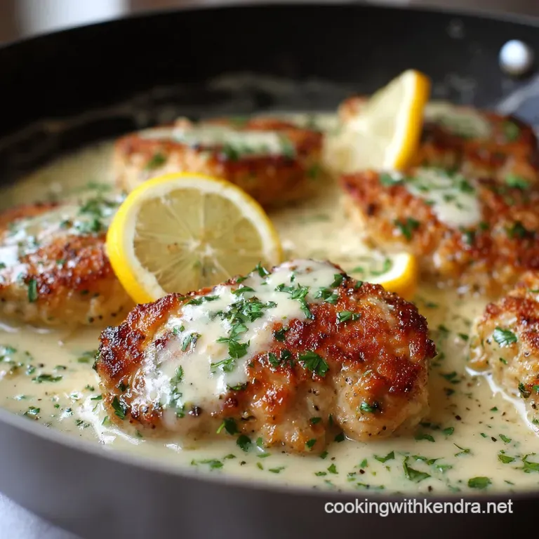 Creamy Lemon Chicken: the Ultimate Cutlets with White Wine Thyme presentation