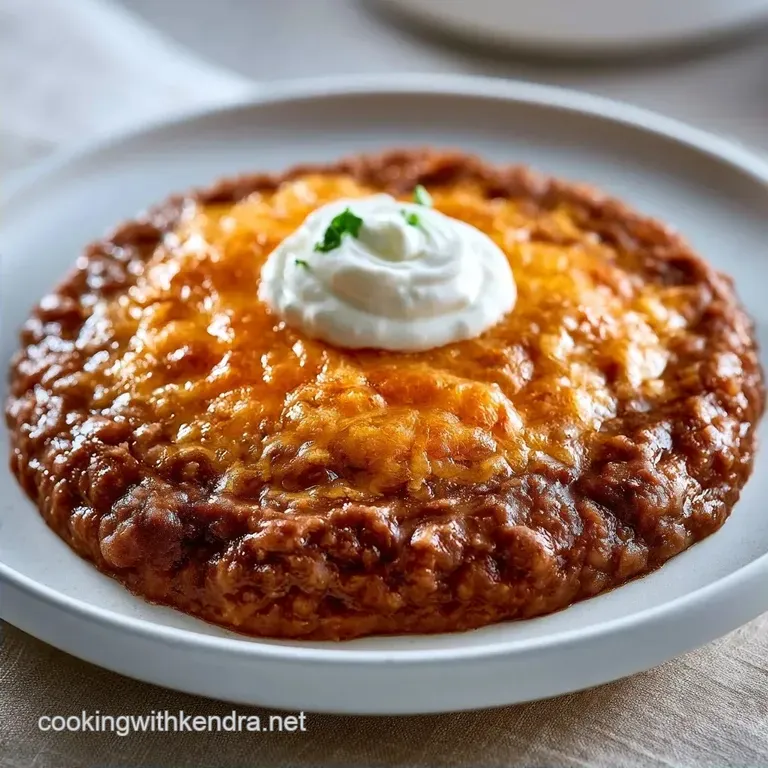 Restaurant Style Refried Beans with Sour Cream