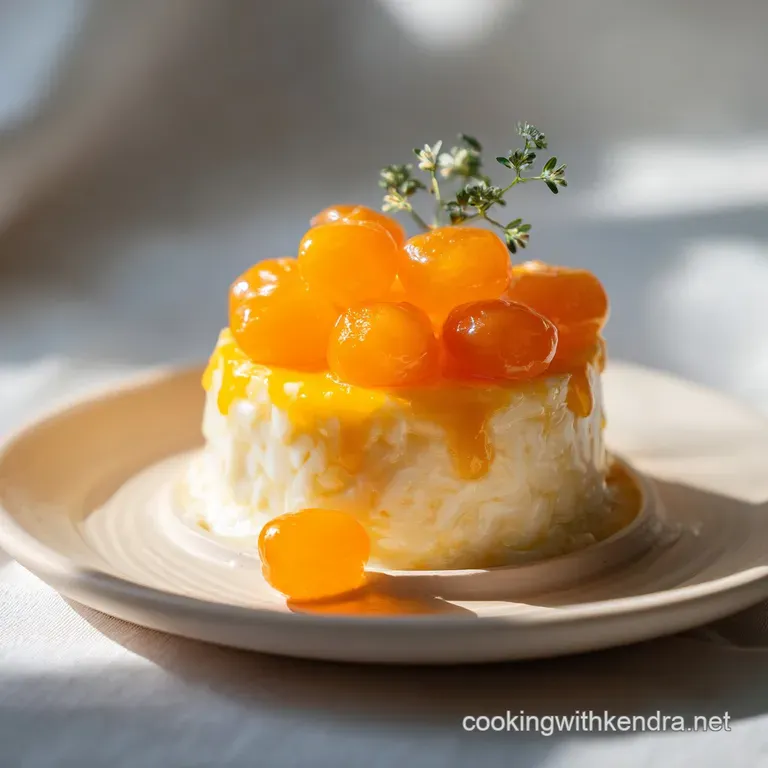 Elegant ramekin of chilled rice pudding with a sprinkle of nutmeg. Glistening surface with a delicate creamy texture on di...