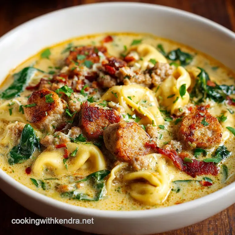 Sausage and Tortellini Soup: The Creamy Tuscan Recipe Ready in 40 Minutes