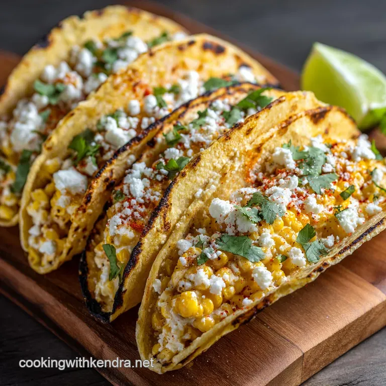 Street Corn Tacos: the Cheeky Charmer Creamy Elote Recipe presentation
