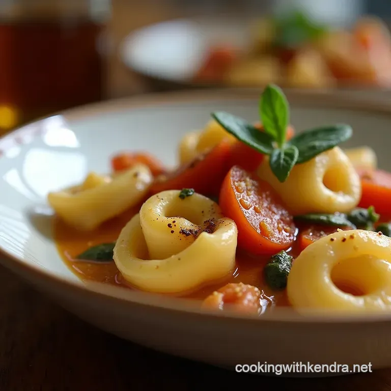 Cheeky Supper Creamy Tortellini Minestrone with Toasted Sage Butter presentation