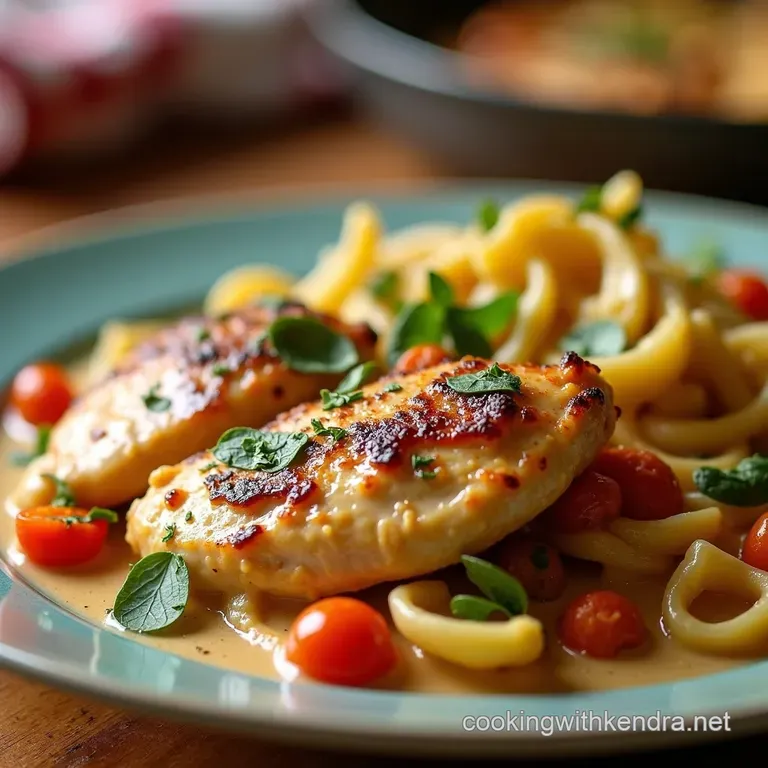 Creamy Tuscan Chicken Delight presentation